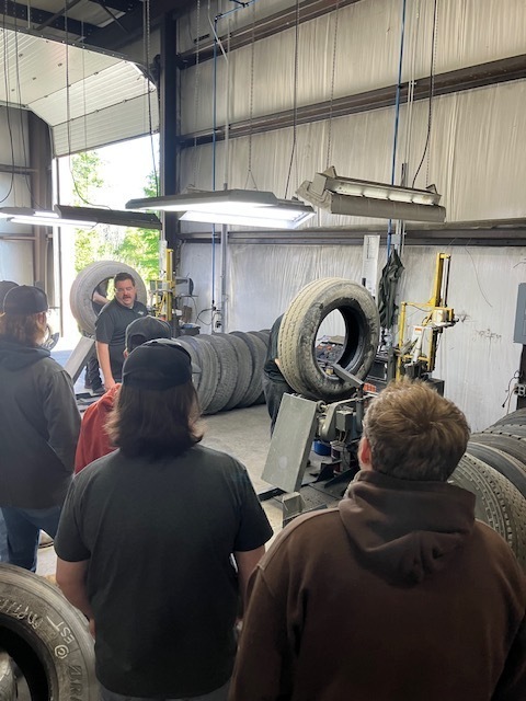 CTE Diesel/Heavy Equipment Students visit Alma Tire. 